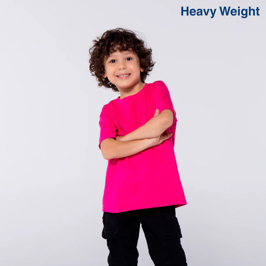 Kid’s Unisex Heavy Weight Crew Neck Short Sleeve T-Shirt