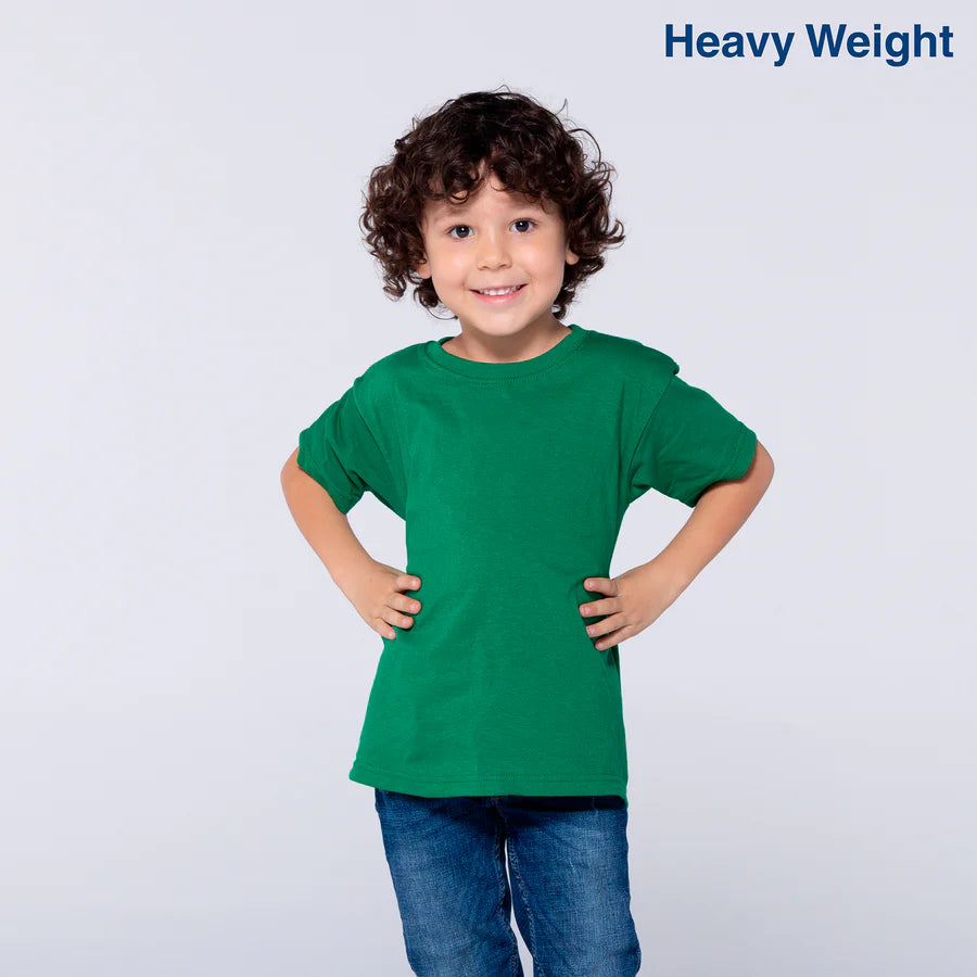 Kid’s Unisex Heavy Weight Crew Neck Short Sleeve T-Shirt