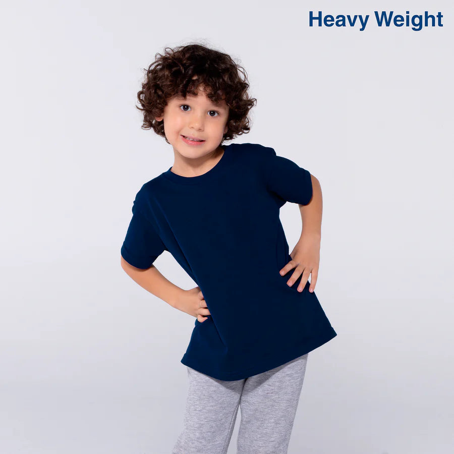 Kid’s Unisex Heavy Weight Crew Neck Short Sleeve T-Shirt
