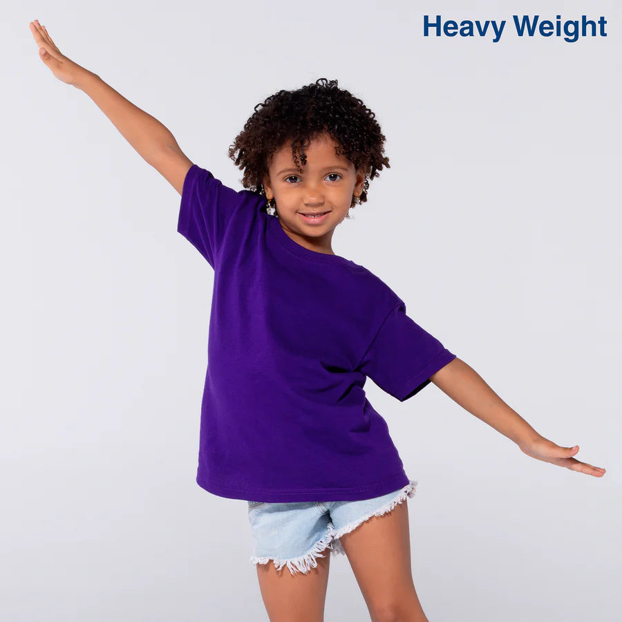 Kid’s Unisex Heavy Weight Crew Neck Short Sleeve T-Shirt