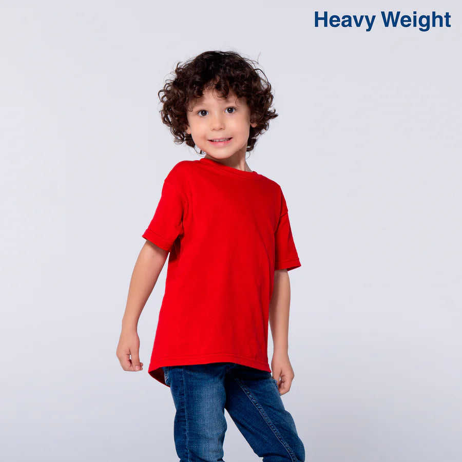 Kid’s Unisex Heavy Weight Crew Neck Short Sleeve T-Shirt