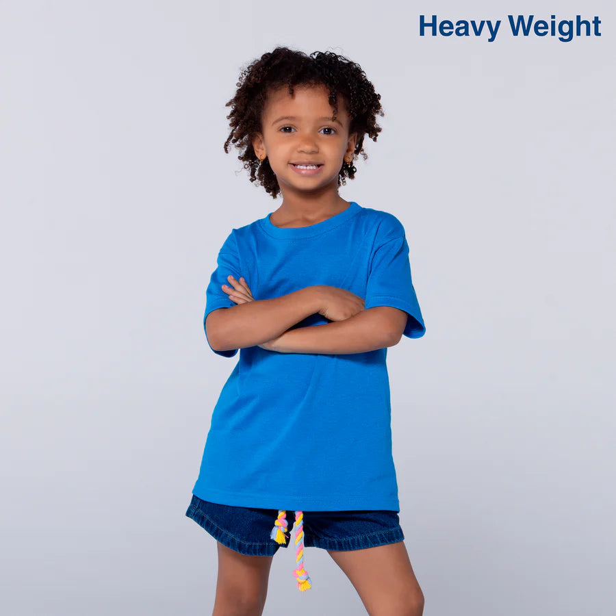 Kid’s Unisex Heavy Weight Crew Neck Short Sleeve T-Shirt