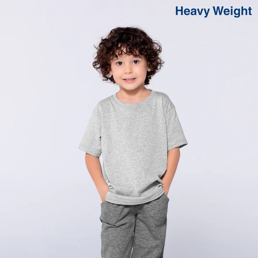 Kid’s Unisex Heavy Weight Crew Neck Short Sleeve T-Shirt