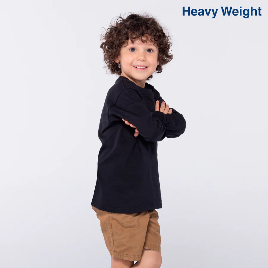 Kid’s Heavy Weight Crew Neck Long Sleeve T Shirt