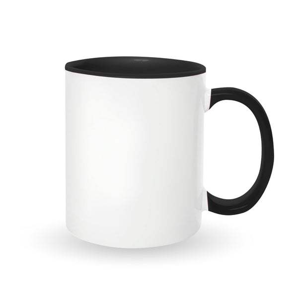 Black mug for sublimation w/white window 11 oz