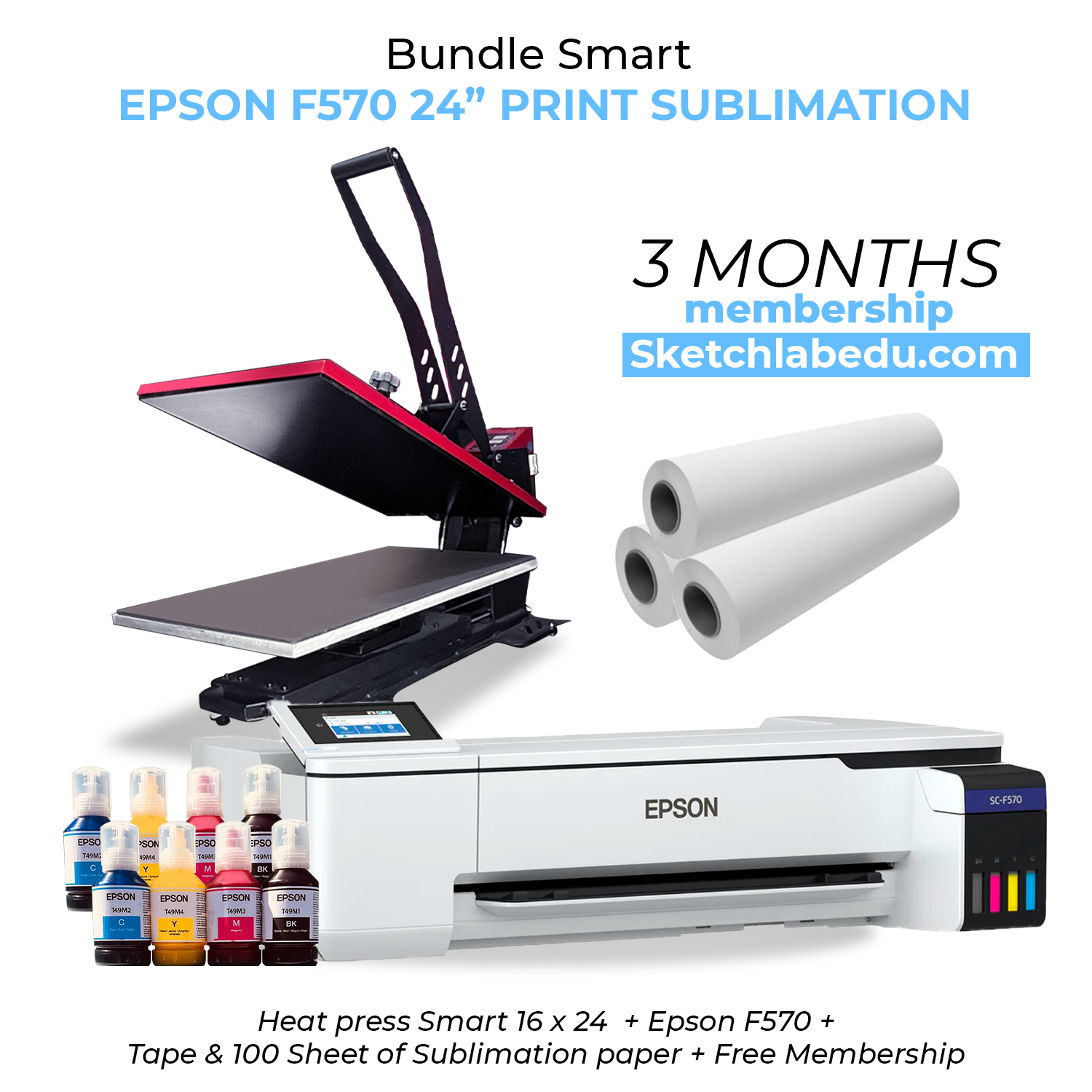 Bundle Smart Epson F570 Sublimation