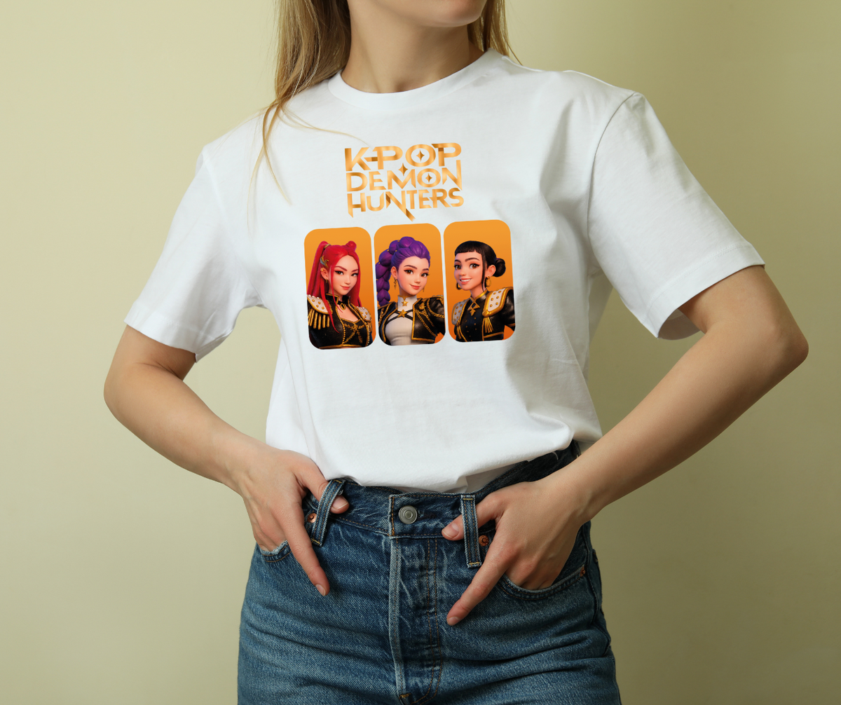 Printed DTF Sheets by Yards - K-Pop Demon Hunter Inspired Girl Power