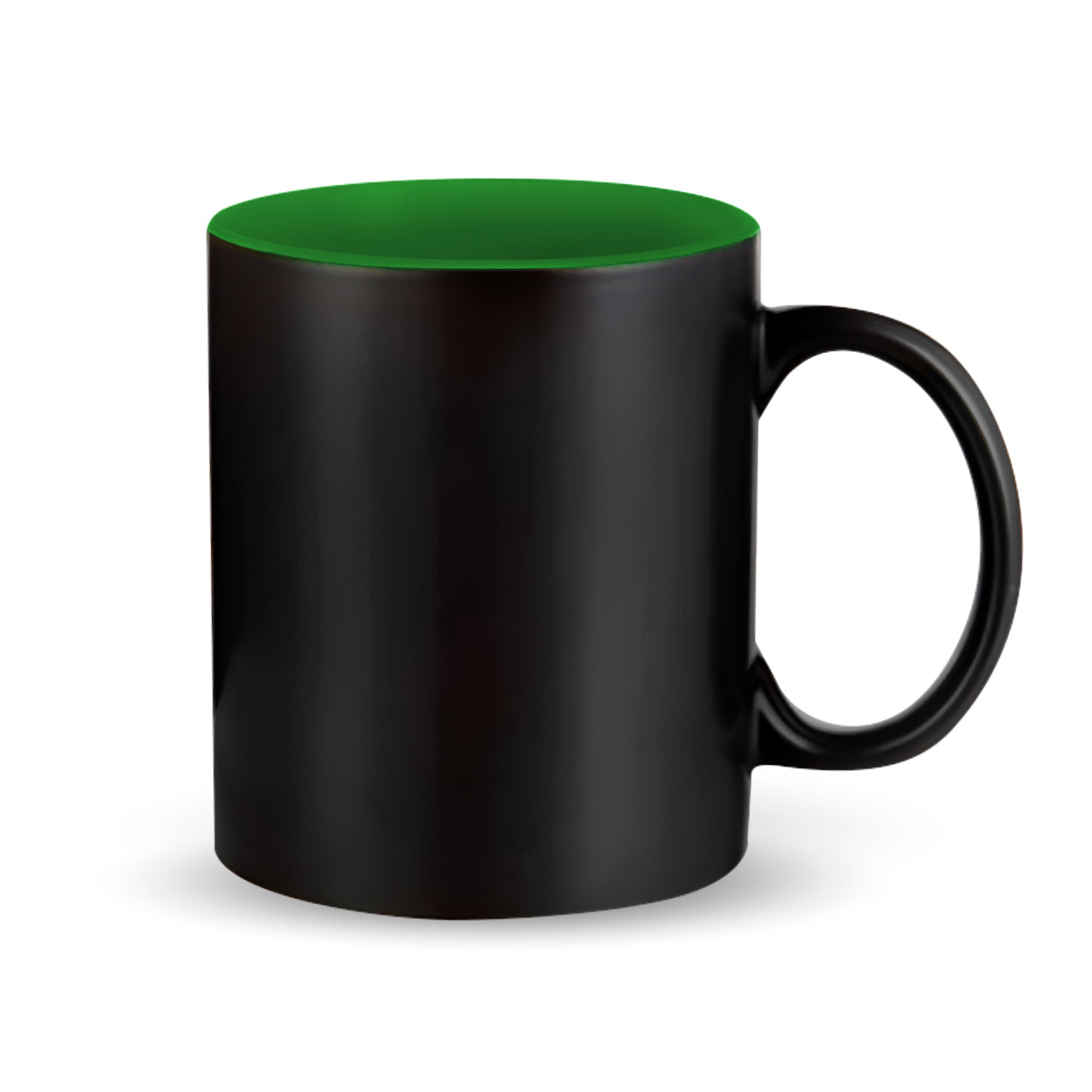 Black magic mugs color inside for sublimation 11 oz
