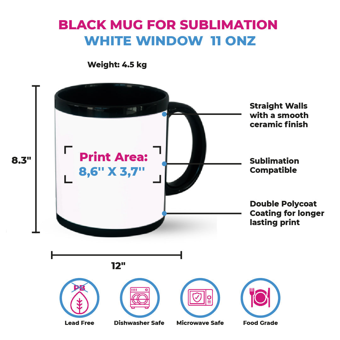 11oz Black Sublimation Mug