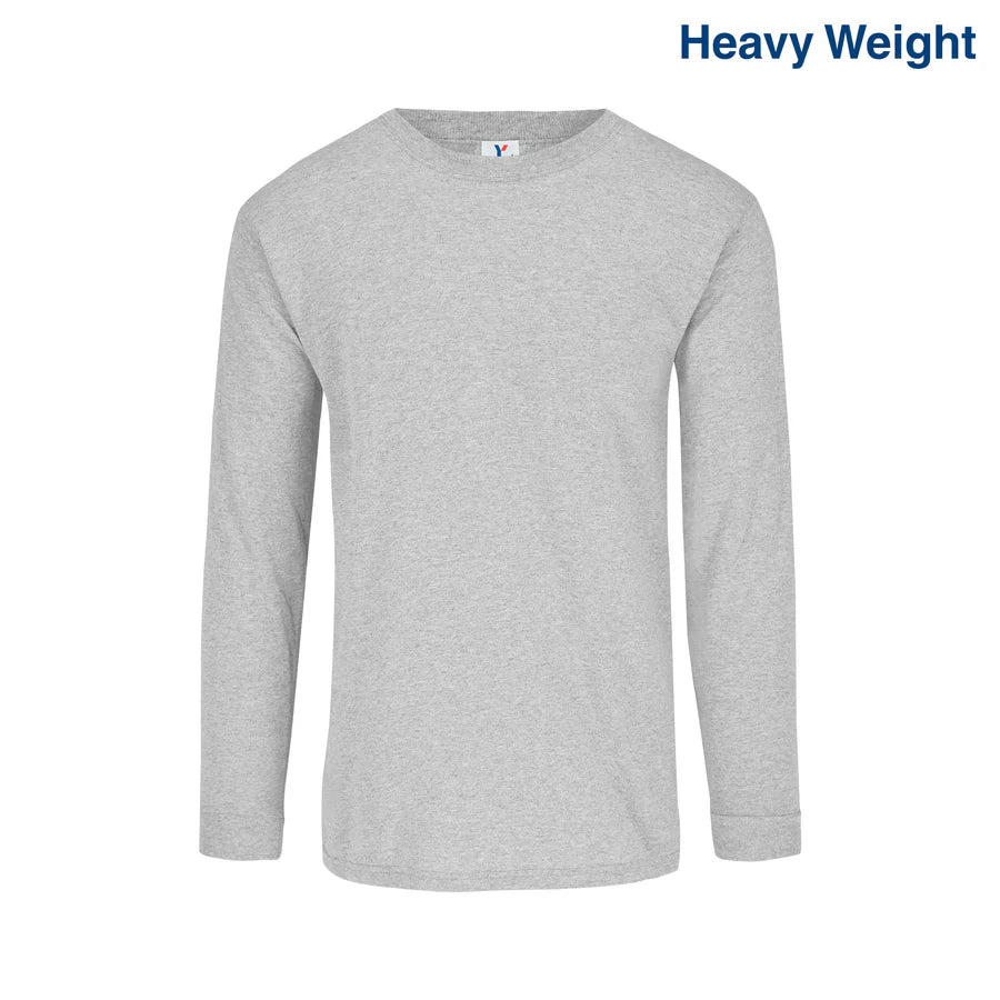 Adult Unisex Heavy Weight Crew Neck Long Sleeve T Shirt