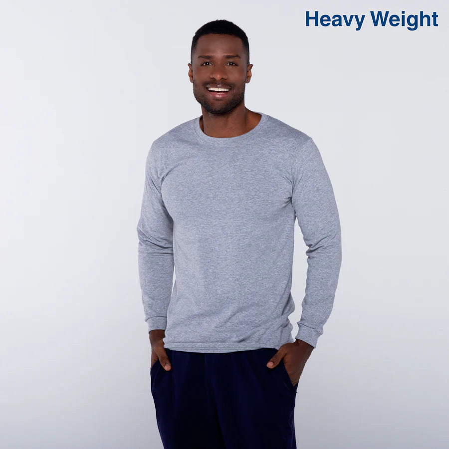 Adult Unisex Heavy Weight Crew Neck Long Sleeve T Shirt