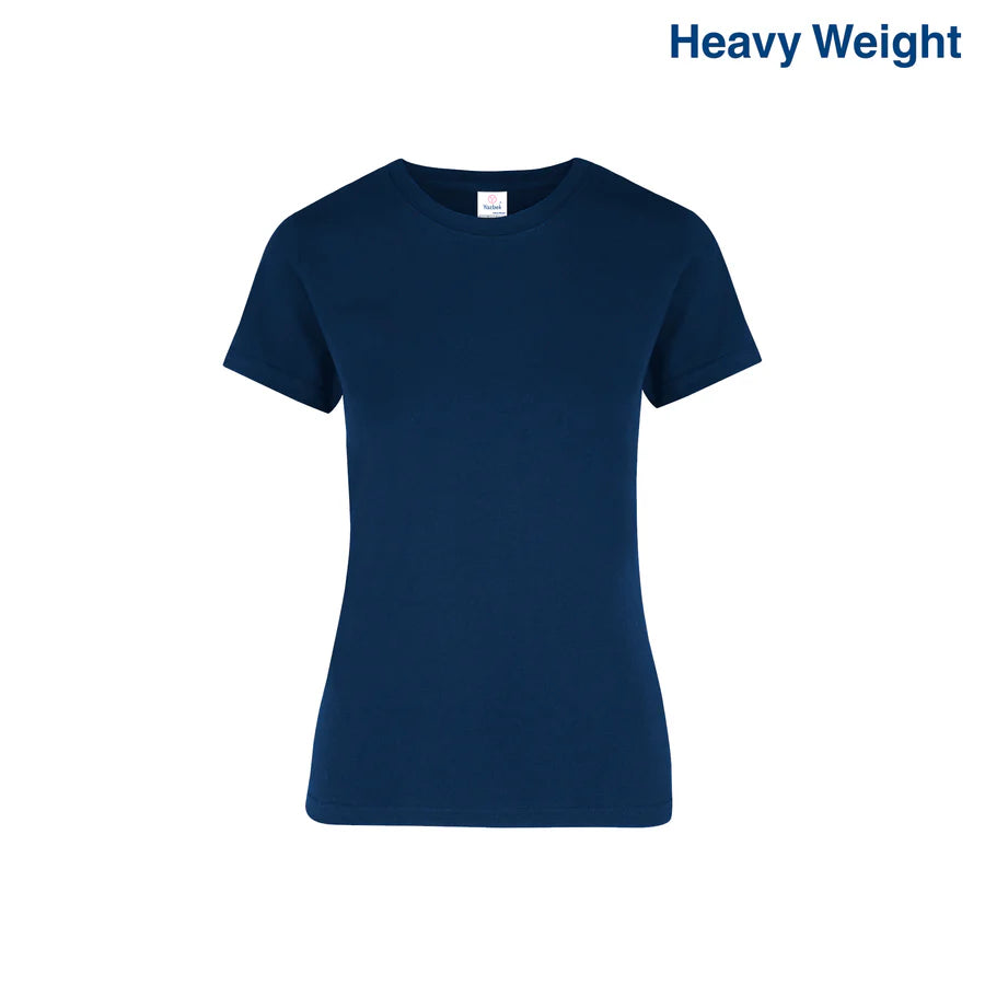 Women's Heavy Weight Crew Neck Short Sleeve Silhouette T-Shirt
