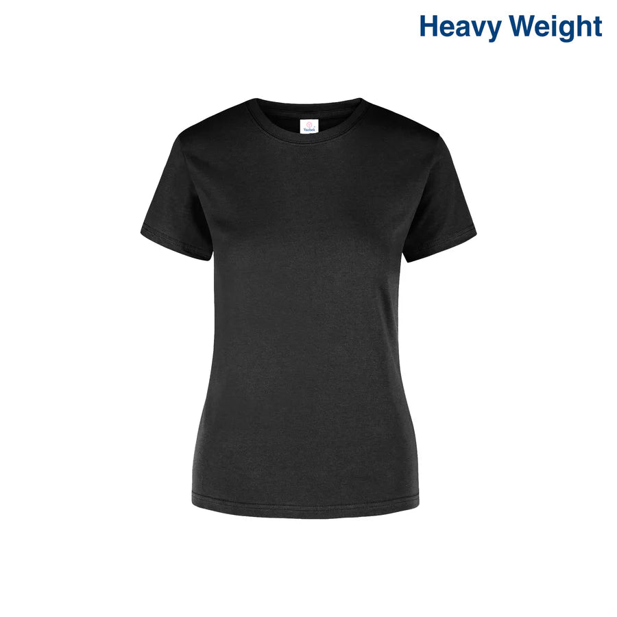 Women's Heavy Weight Crew Neck Short Sleeve Silhouette T-Shirt