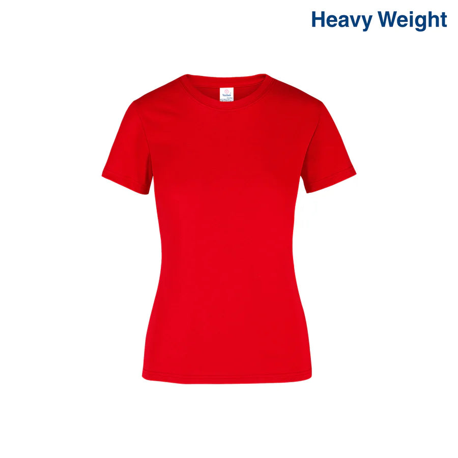 Women's Heavy Weight Crew Neck Short Sleeve Silhouette T-Shirt