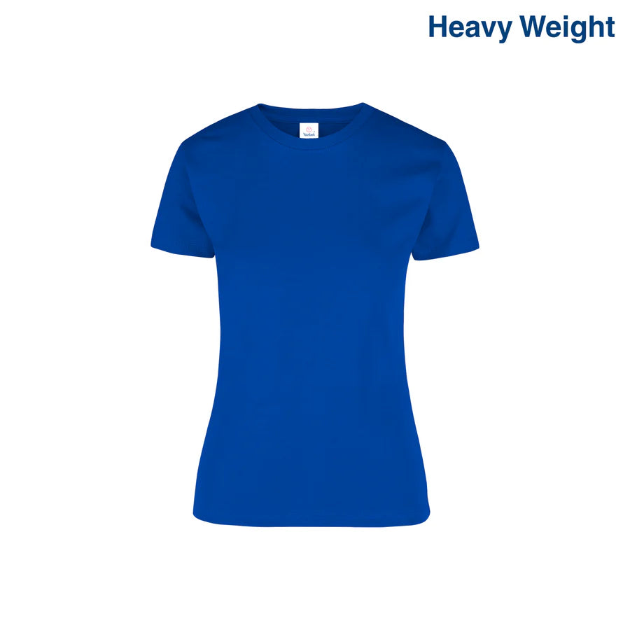 Women's Heavy Weight Crew Neck Short Sleeve Silhouette T-Shirt