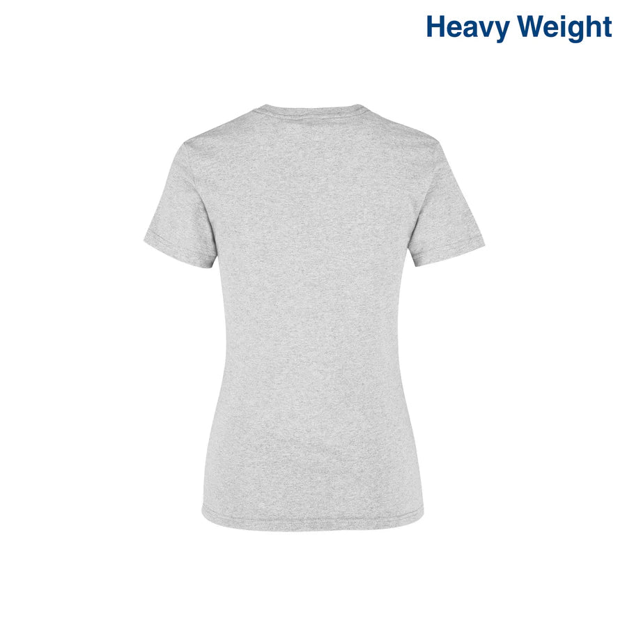 Women's Heavy Weight Crew Neck Short Sleeve Silhouette T-Shirt