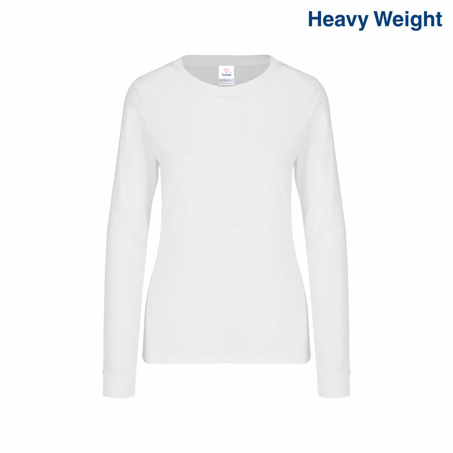 Women's Heavy Weight Crew Neck Long Sleeve Silhouette T-Shirt