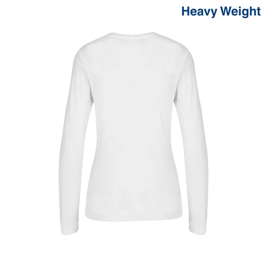 Women's Heavy Weight Crew Neck Long Sleeve Silhouette T-Shirt