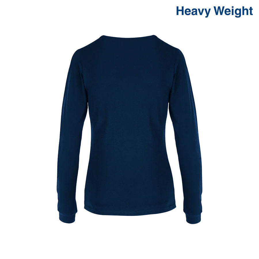 Women's Heavy Weight Crew Neck Long Sleeve Silhouette T-Shirt