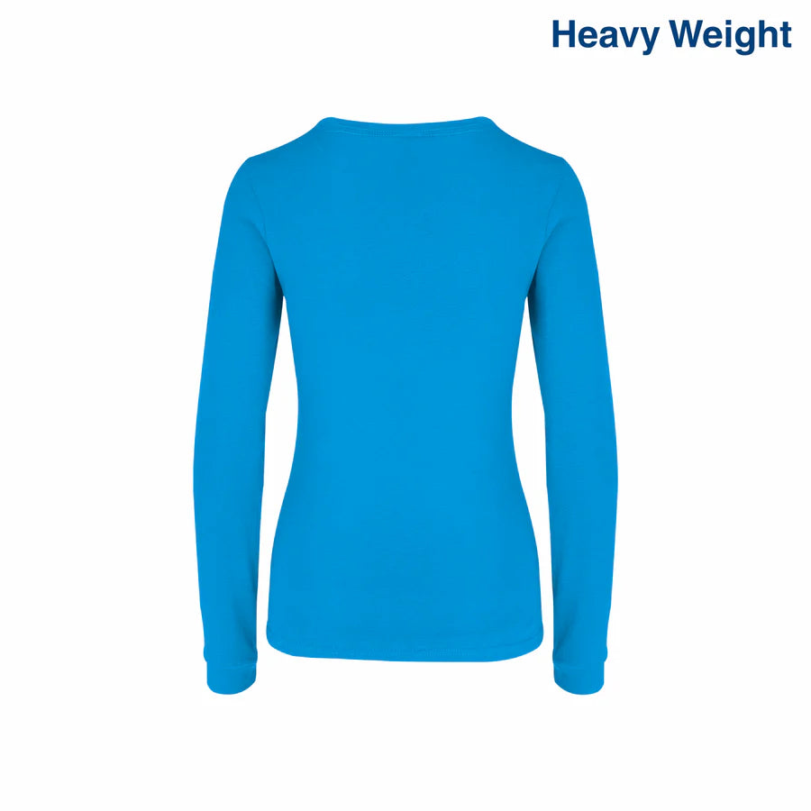 Women's Heavy Weight Crew Neck Long Sleeve Silhouette T-Shirt