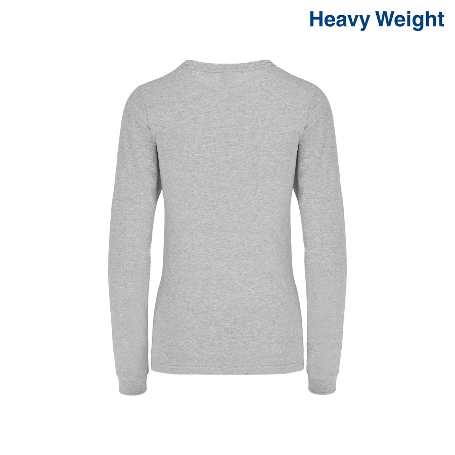 Women's Heavy Weight Crew Neck Long Sleeve Silhouette T-Shirt