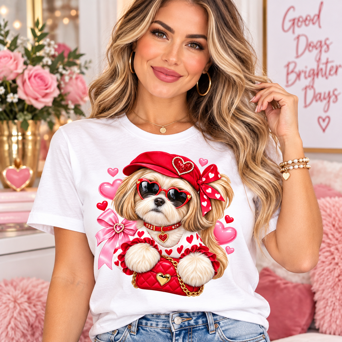 Printed DTF Sheets by Yards - Cute Fashion Dogs, Coquette & Parisian Chic Designs