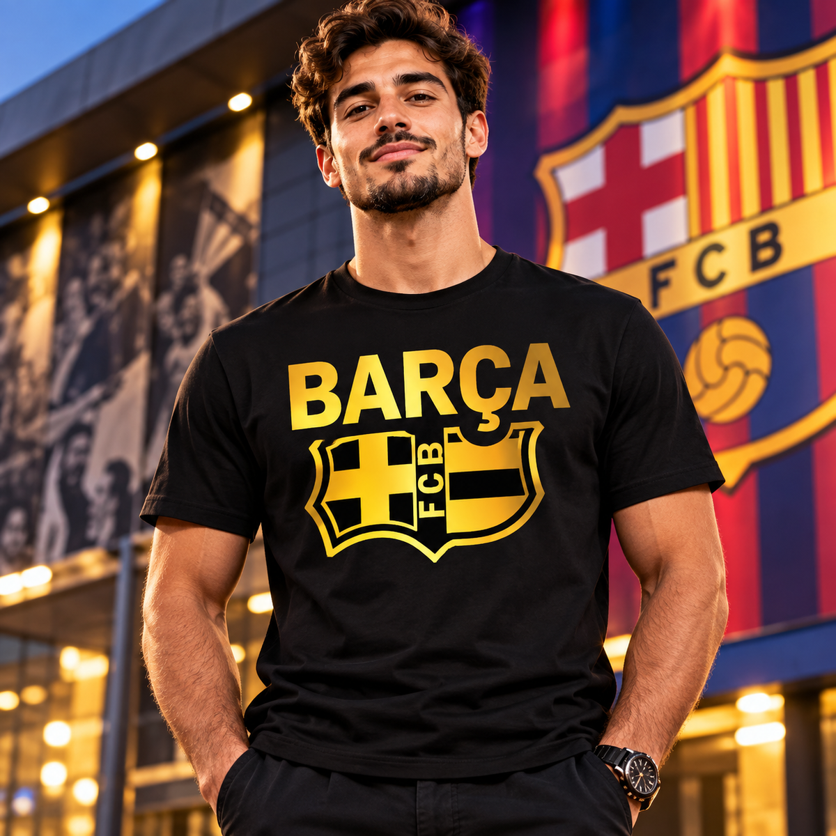 Printed DTF Sheets by Yards - Barcelona Soccer Spirit Designs