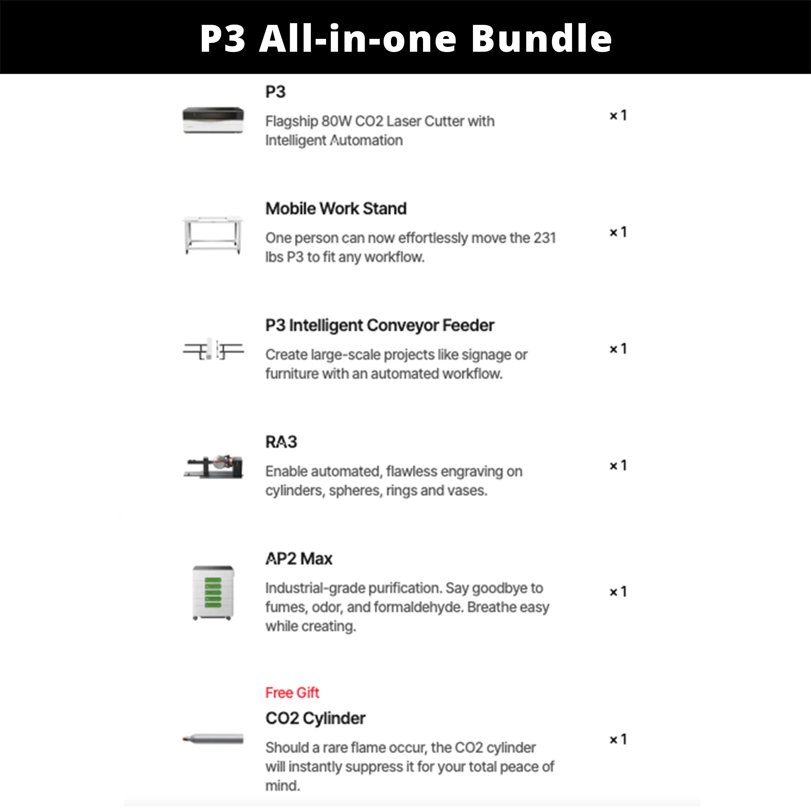 xTool P3 All-in-One Bundle (Full Accessories)