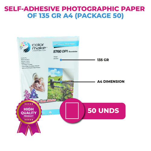 Self-Adhesive Glossy Photo Paper 135 g A4