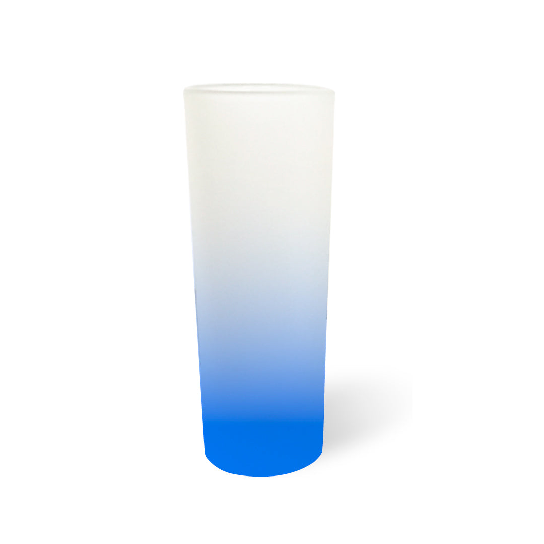 Frosted Glass Tequilero With Colored Base 4 Oz