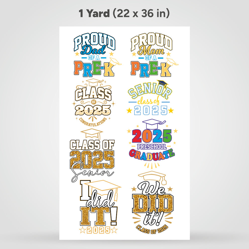 Printed DTF Sheets by Yards - Graduation