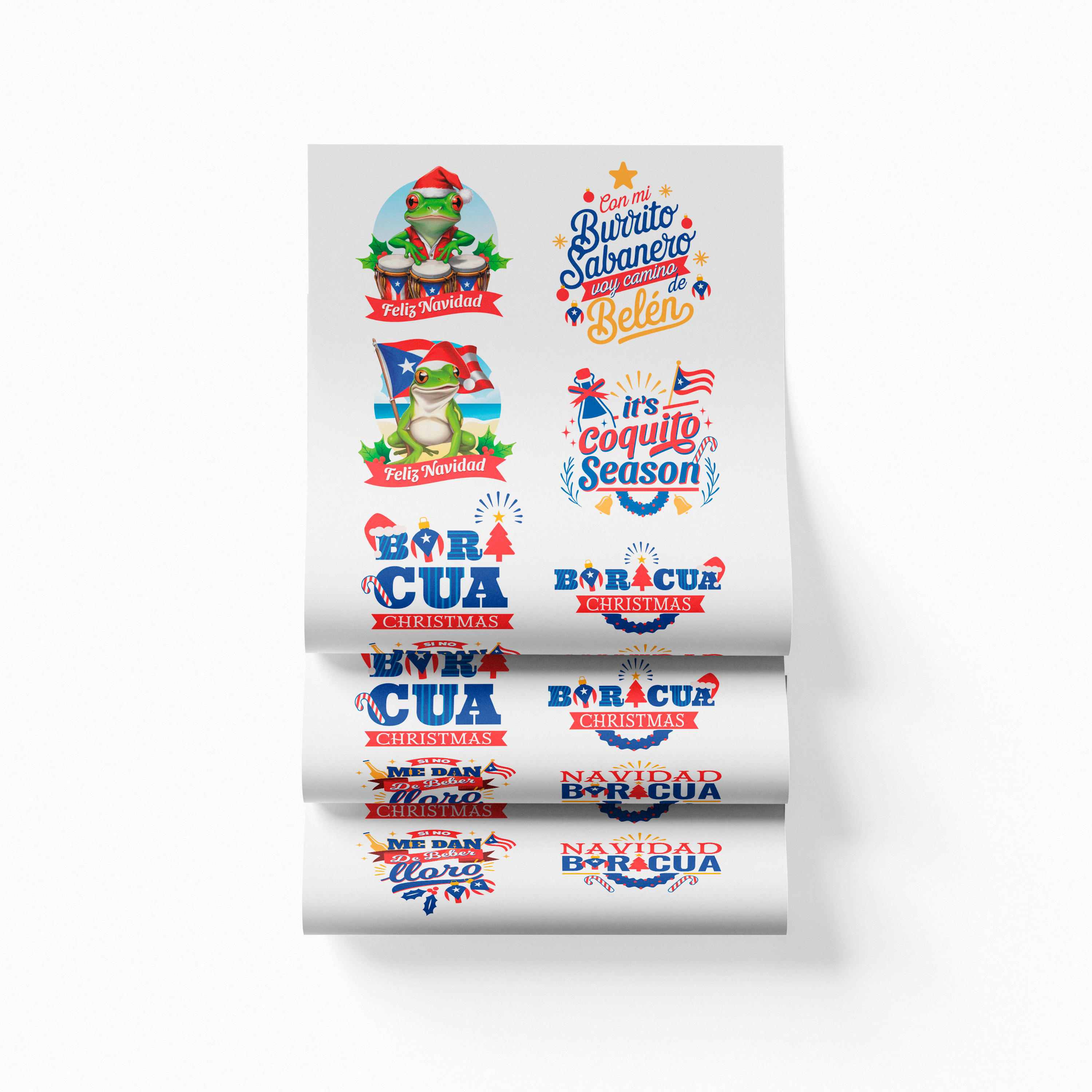 Printed DTF Sheets by Yards - Christmas 4