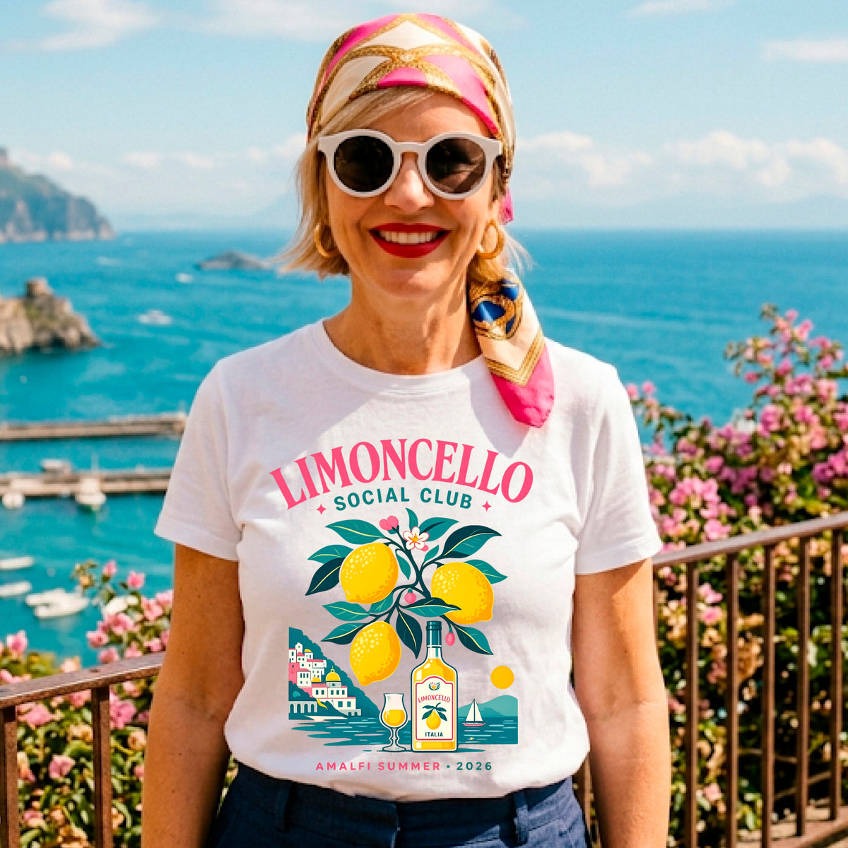 Printed DTF Sheets by Yards - Italian Coastal Summer – Lemons, Seafood & Dolce Vita
