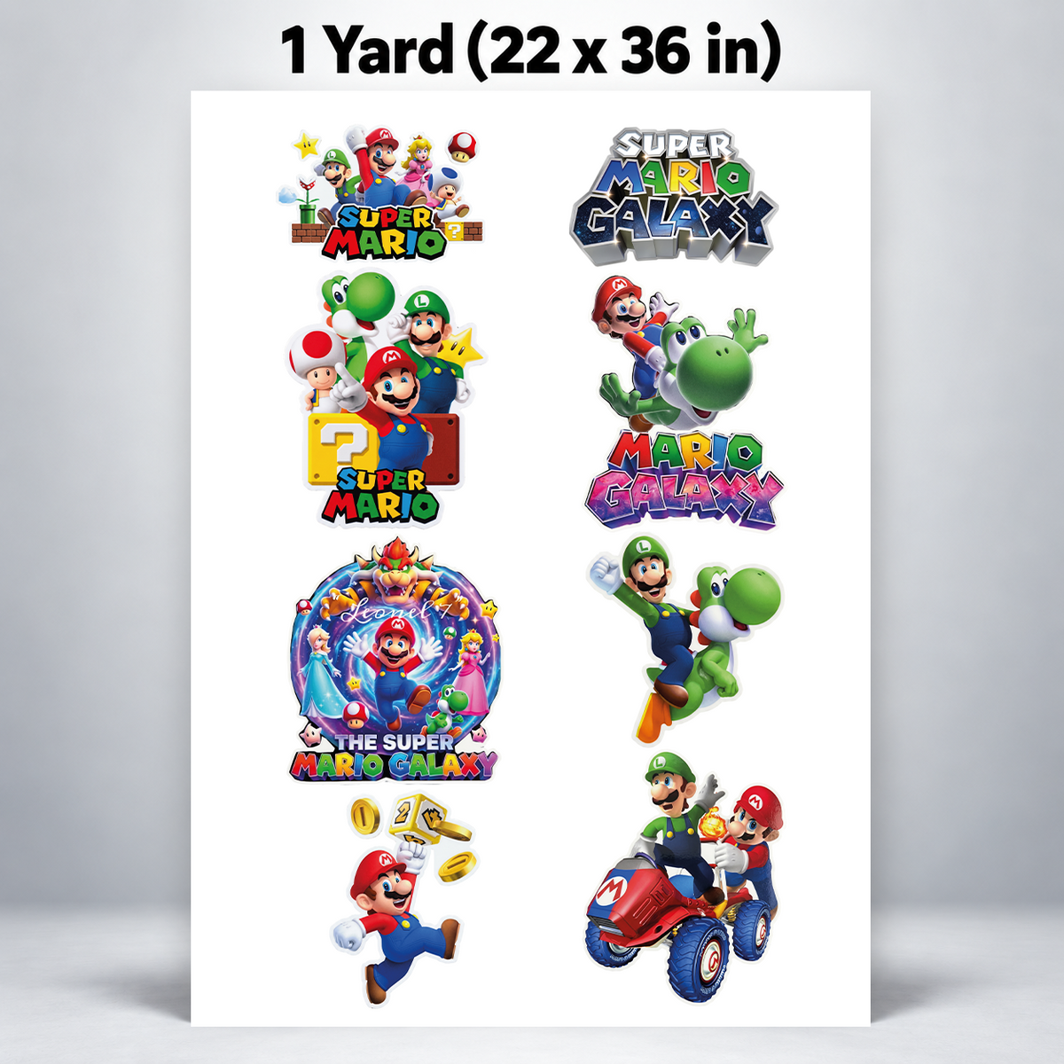 Printed DTF Sheets by Yards - Retro Galaxy Gamer Adventures
