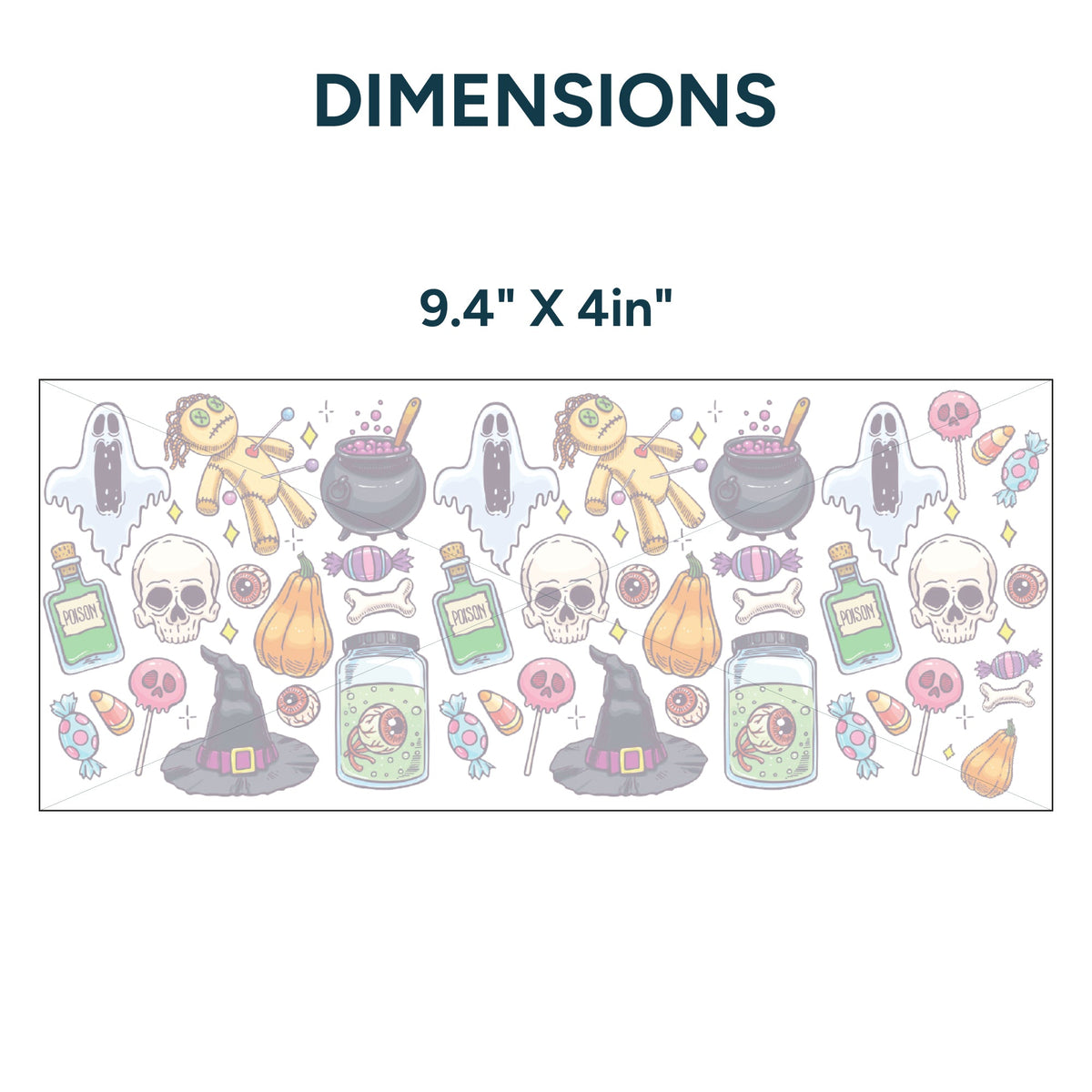 UV DTF WRAP LIBBEY CUP - Halloween diseño 5