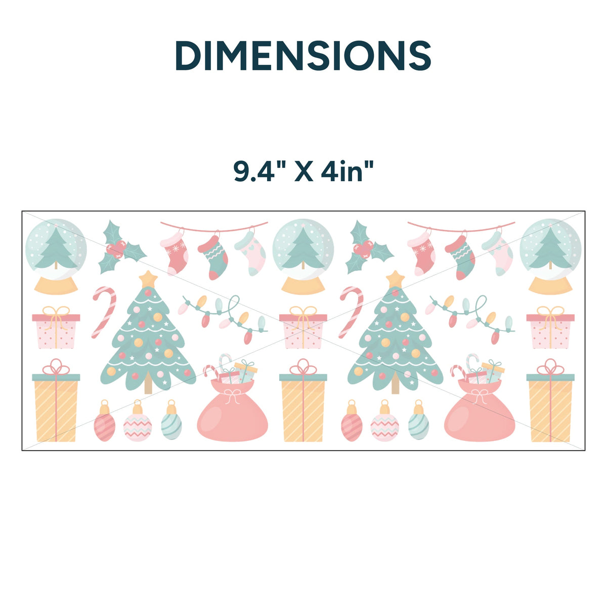 UV DTF WRAP LIBBEY CUP - Christmas design 5