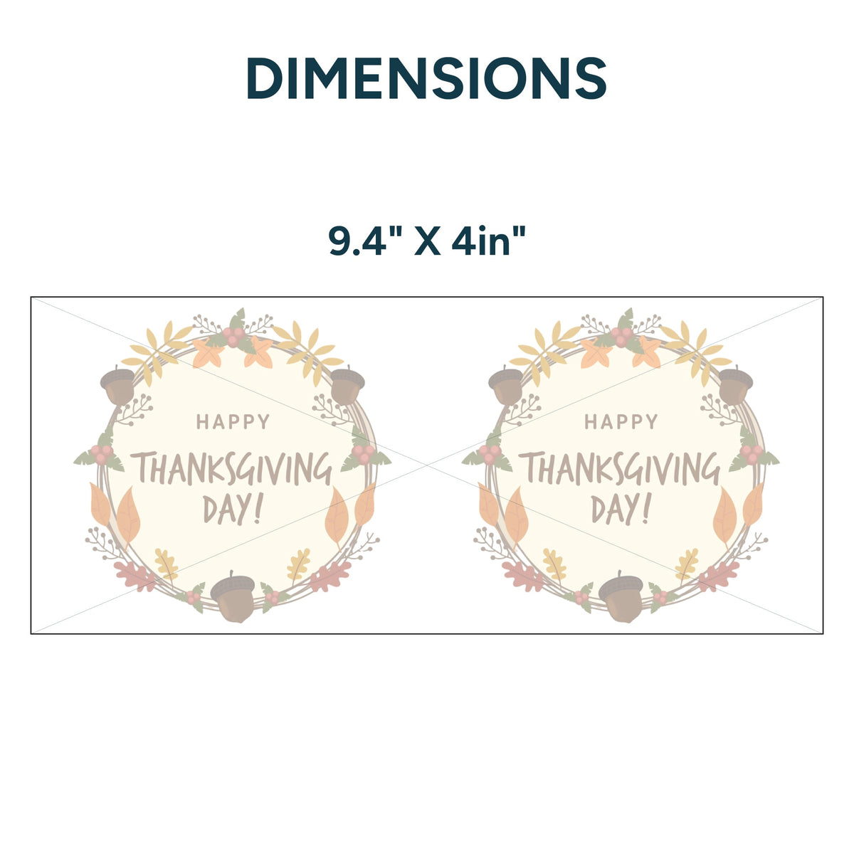 UV DTF WRAP LIBBEY CUP - Thanksgiving design 2