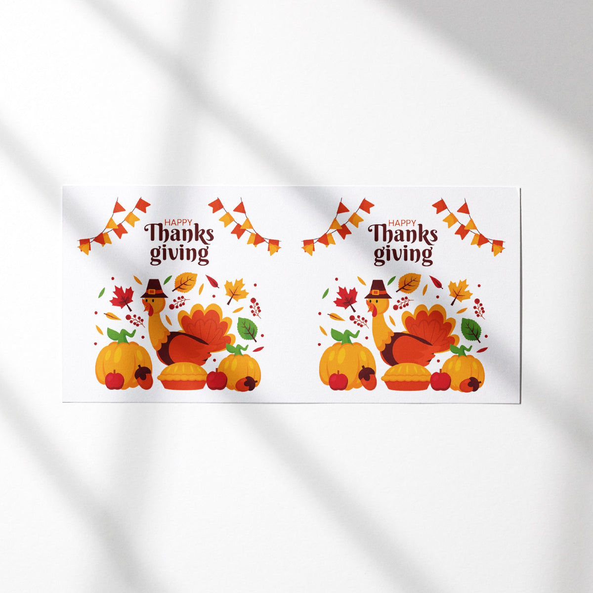 UV DTF WRAP LIBBEY CUP - Thanksgiving design 4