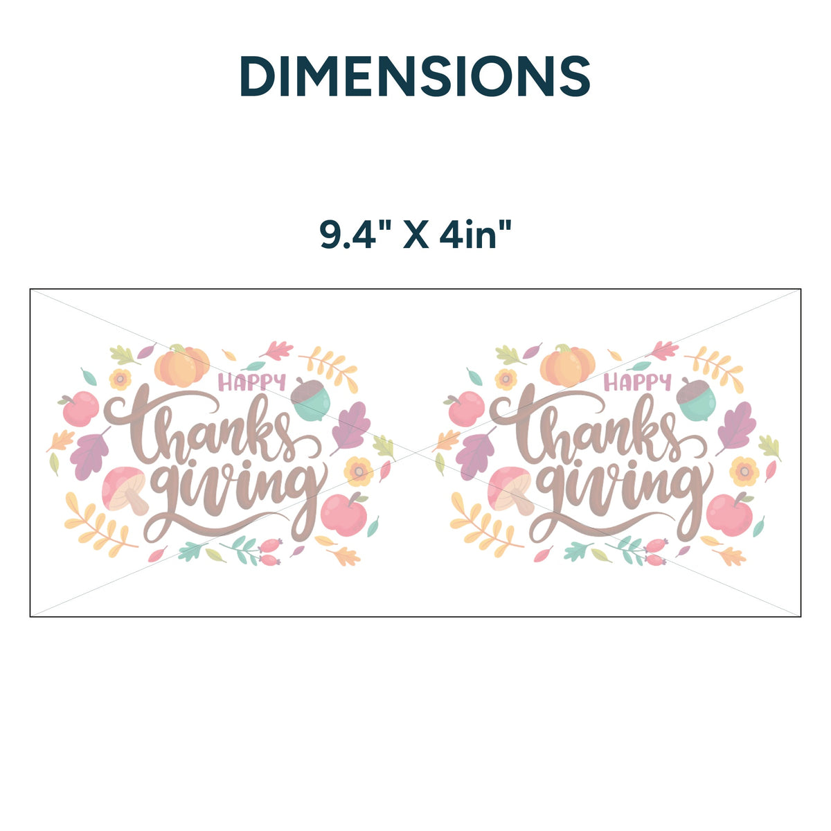 UV DTF WRAP LIBBEY CUP - Thanksgiving design 5