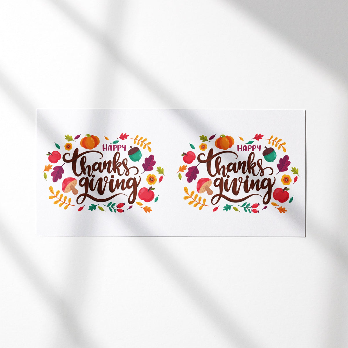 UV DTF WRAP LIBBEY CUP - Thanksgiving design 5