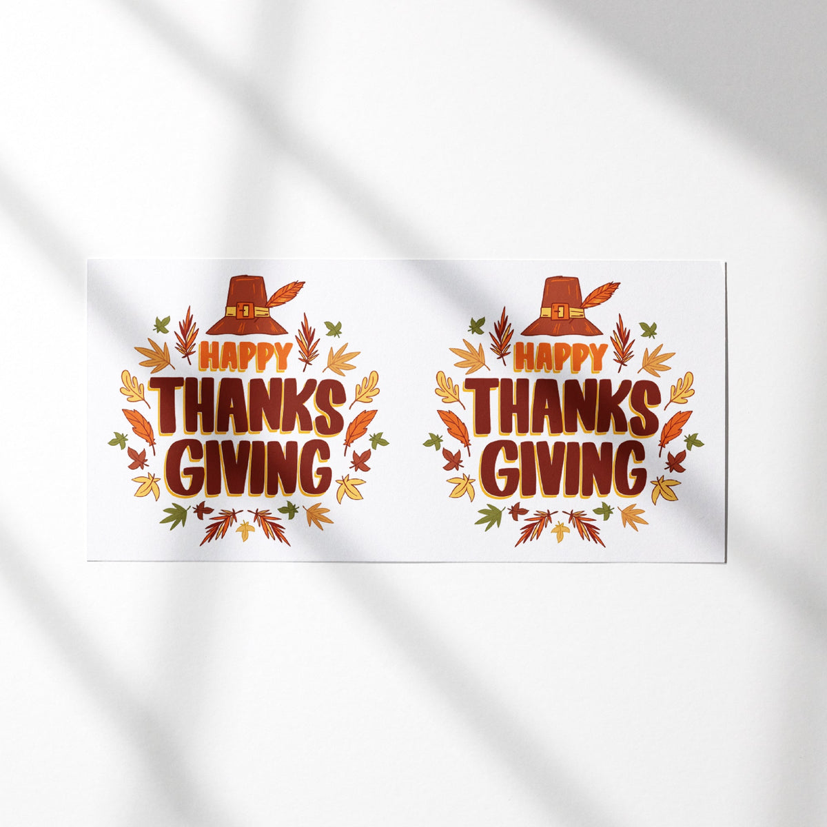 UV DTF WRAP LIBBEY CUP - Thanksgiving design 6