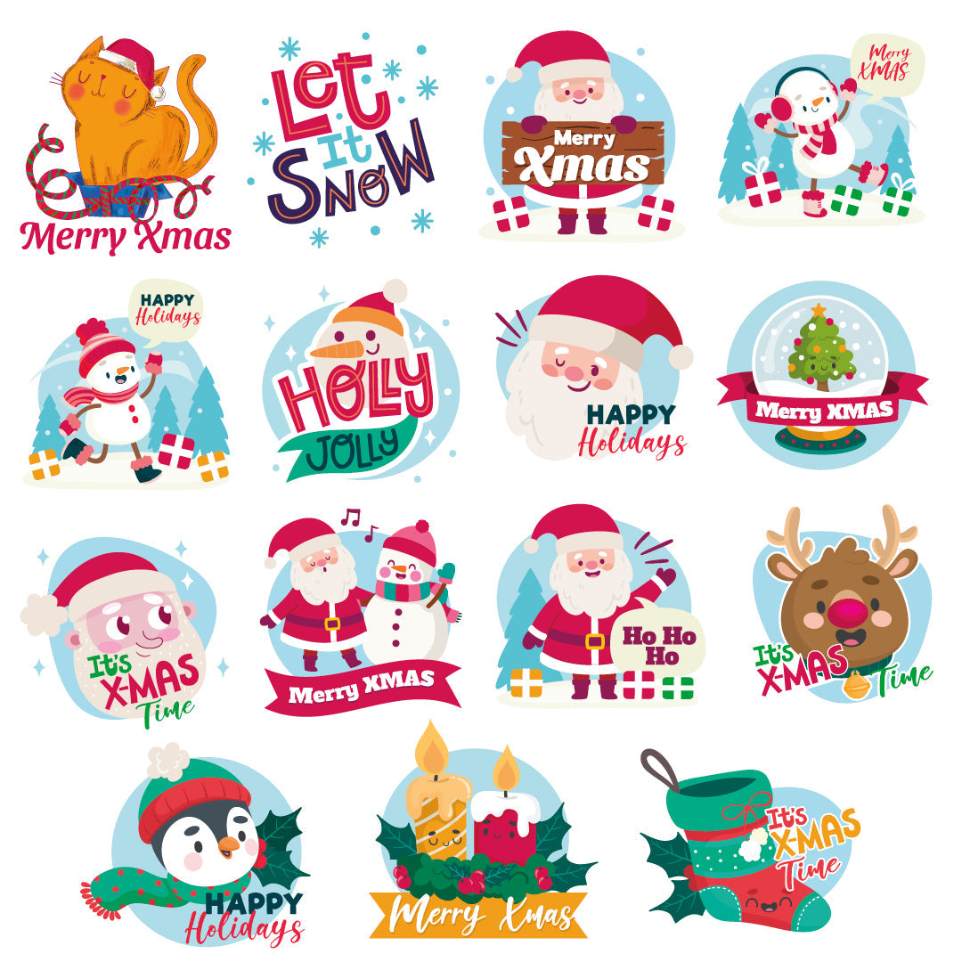 UV DTF Sticker Pack Christmas Special: Bring Magic to Your Celebrations!