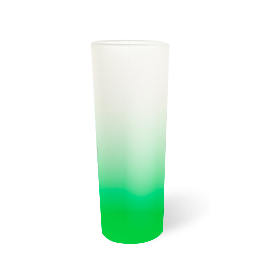 Frosted Glass Tequilero With Colored Base 4 Oz