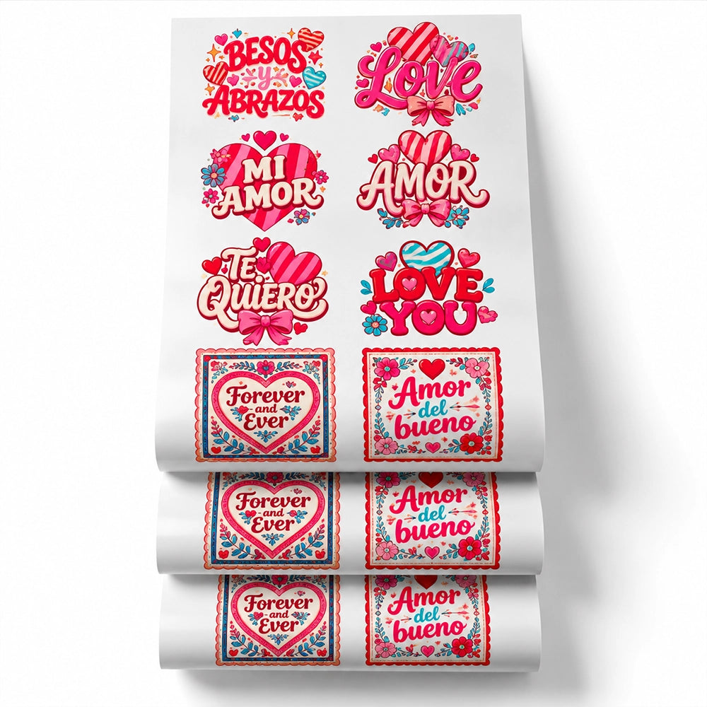 Printed DTF Sheets by Yards - Valentine’s Day & Love Designs – Ready to Press