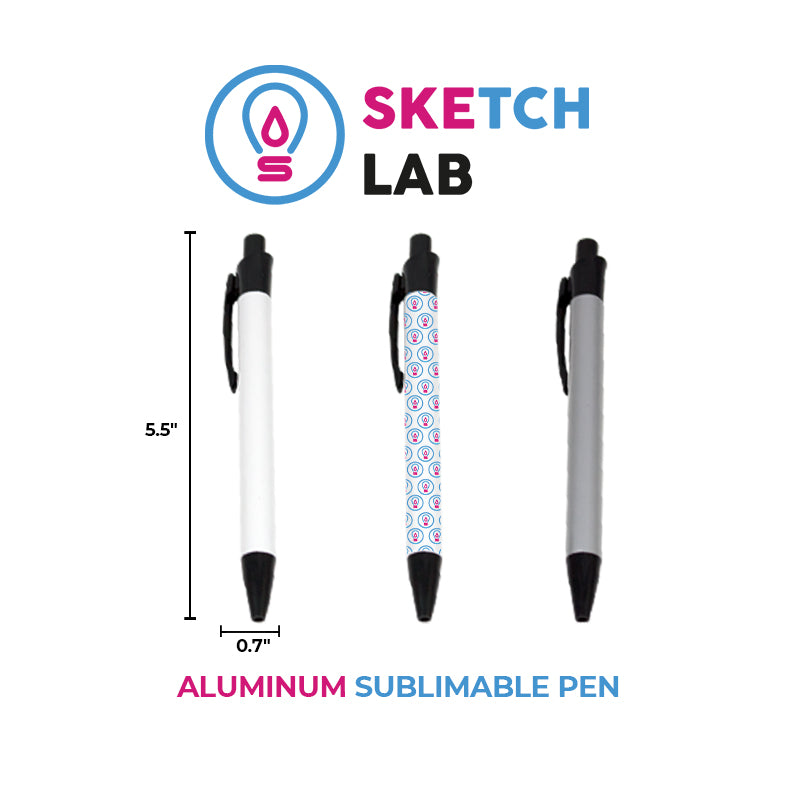 Aluminum sublimable Pen. Model 2  (Box of 36 and 48 Units.)
