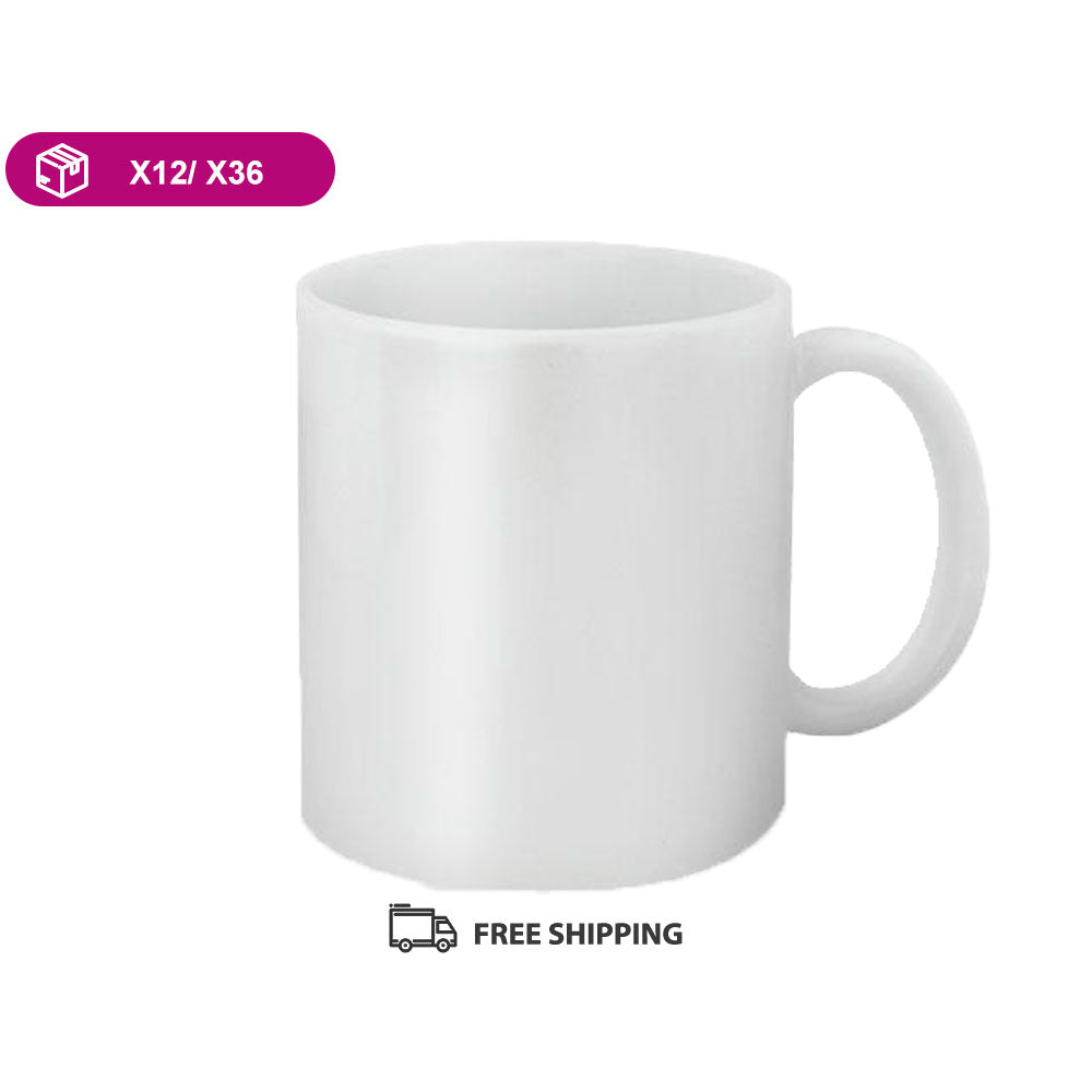 Pearl white mugs for sublimation 11 oz (box of 6, 12 and 36 units)