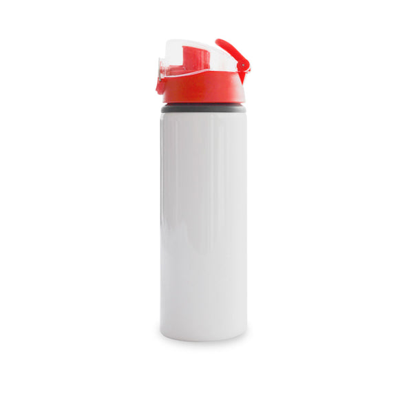 Garage Sale White sports bottle with red cap for sublimation 14 oz (box of  6, 12 and 36 units)
