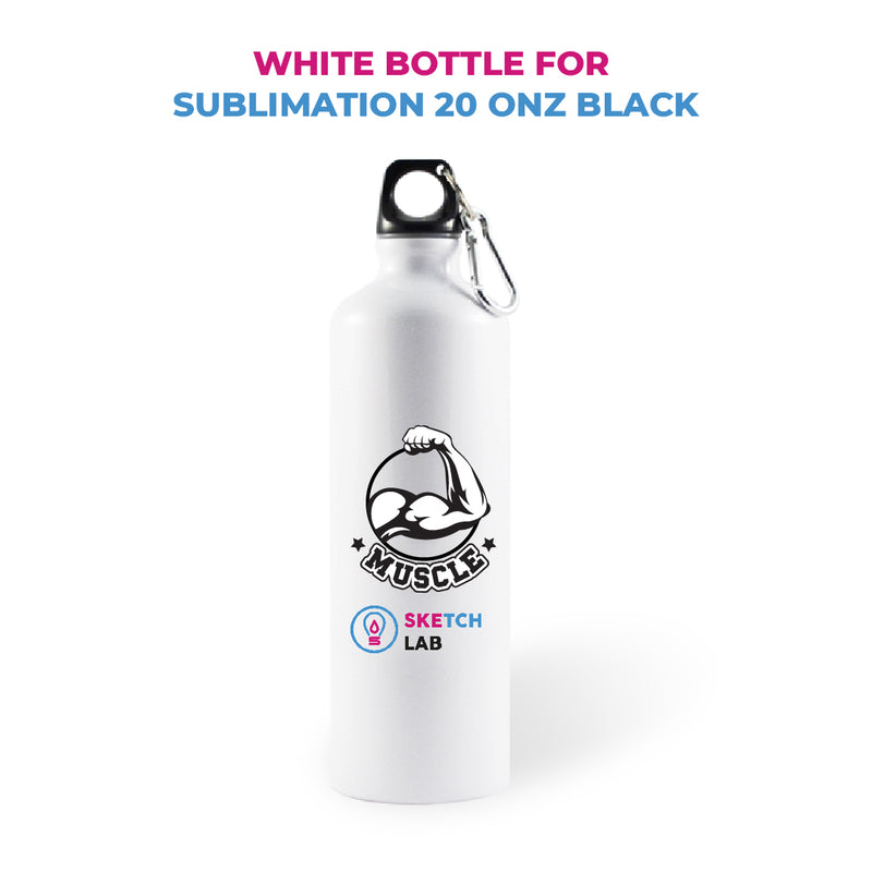 Garage Sale White sports bottle for sublimation 20 oz (box of 6, 12 and 36 units)