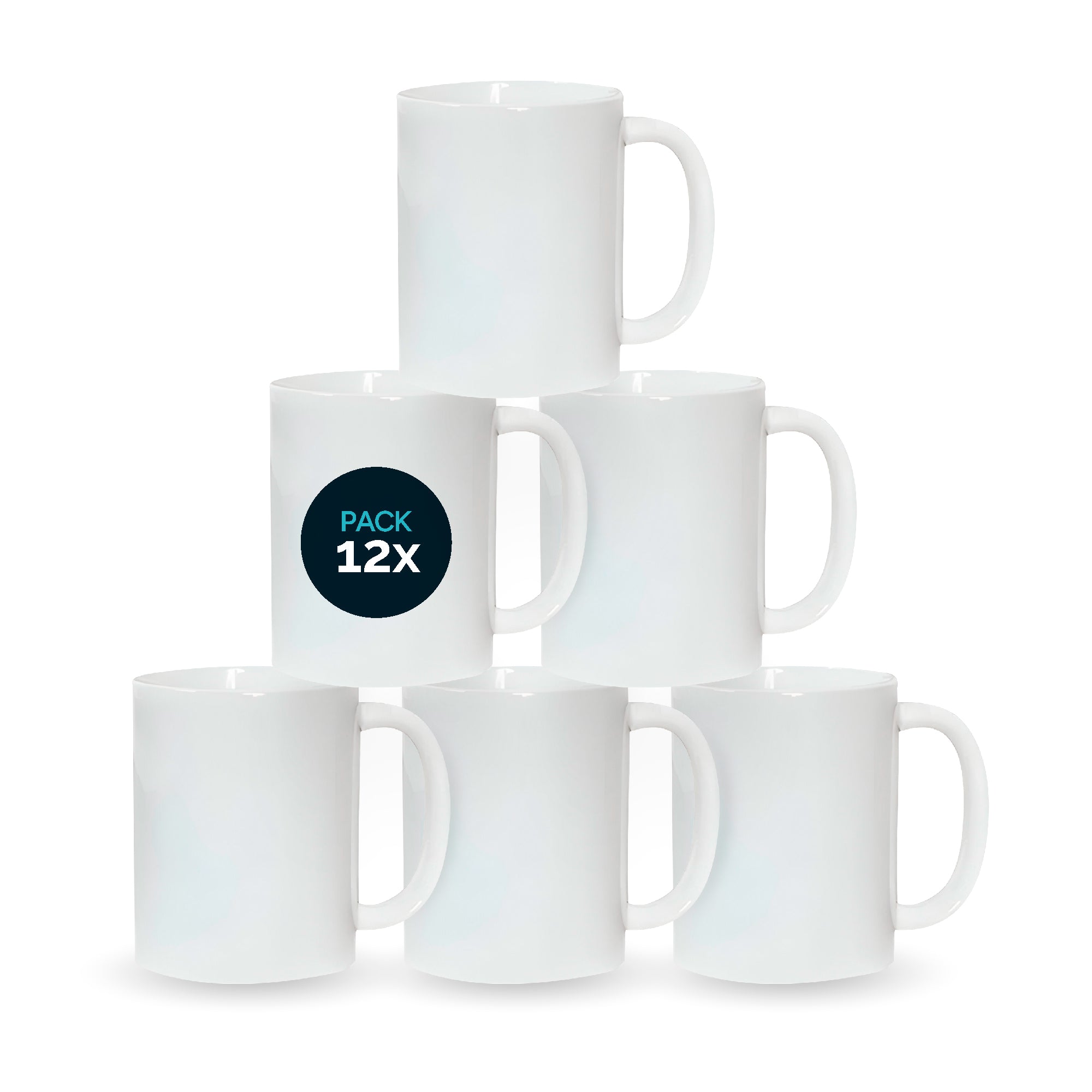 Make It Lab 11oz White Circle Sublimation Mug (Box of 12 and 36 Units.)