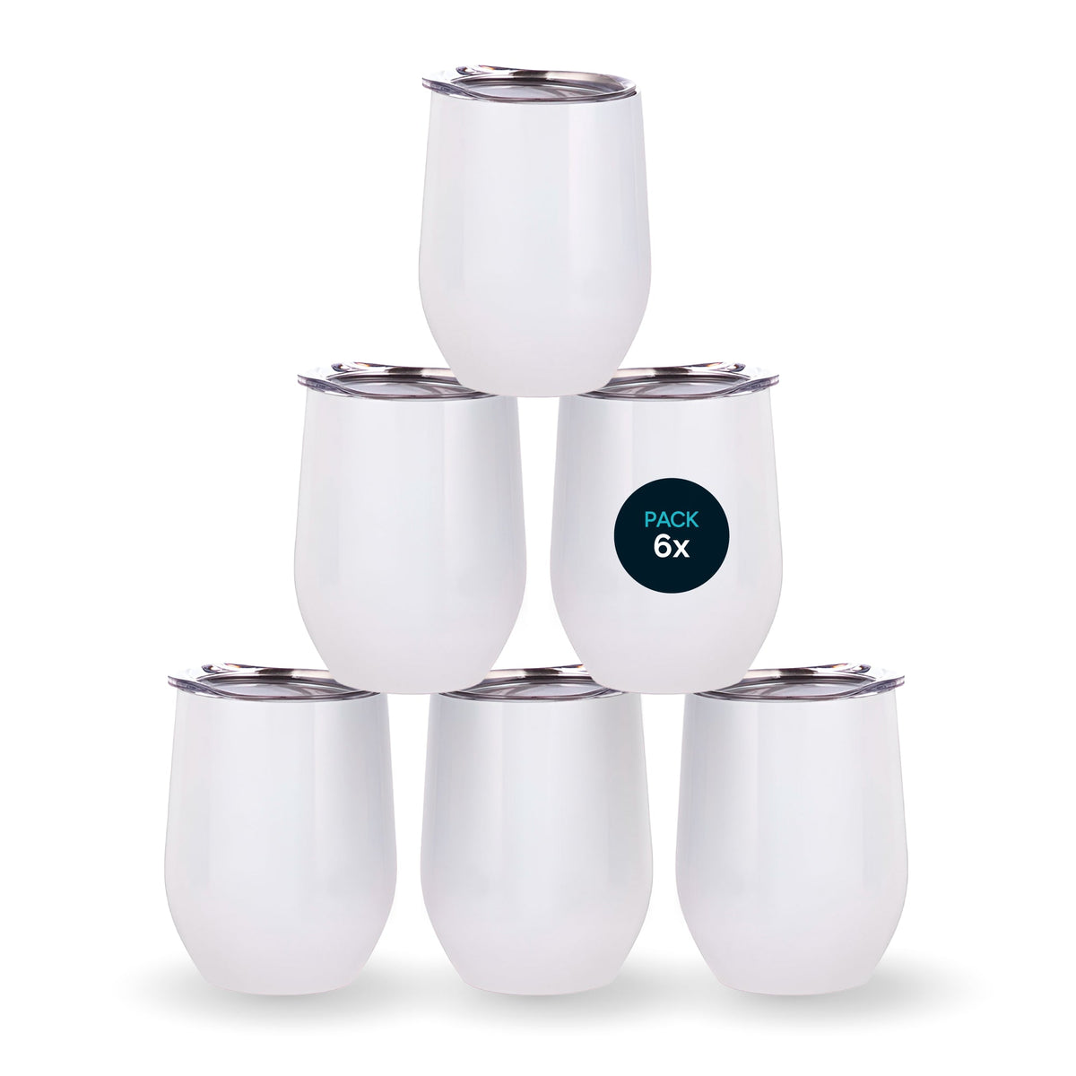 White 12 oz Double Wall Stainless Steel Eggball Tumbler